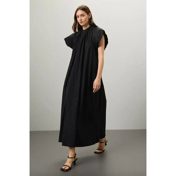 MM6 Maison Margiela Black Maxi Dress - Elegant & Timeless Sz 42 - Picture 4 of 10